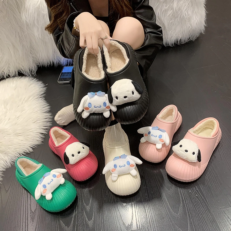 High Quality Winter Shoes Anti-Slip Trend Women Plush Mules Clogs