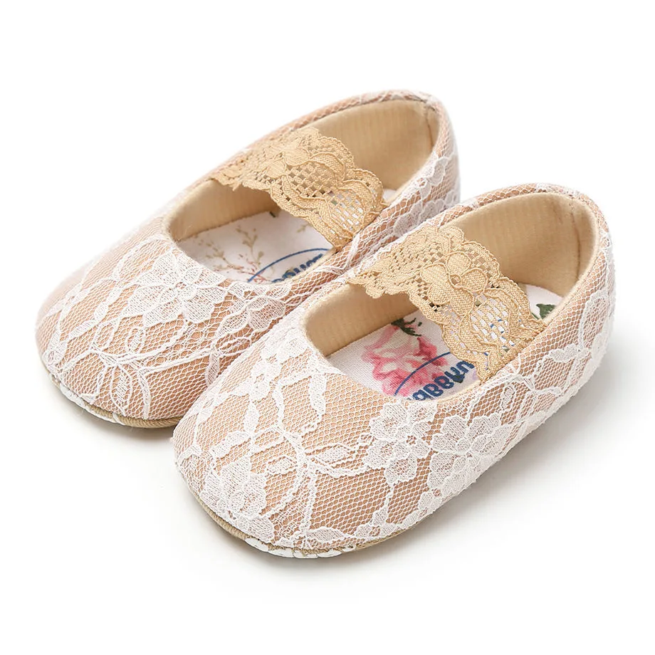 2023 Spring and Autumn Cotton Fabric Lace Princess Baby Girl Shoes