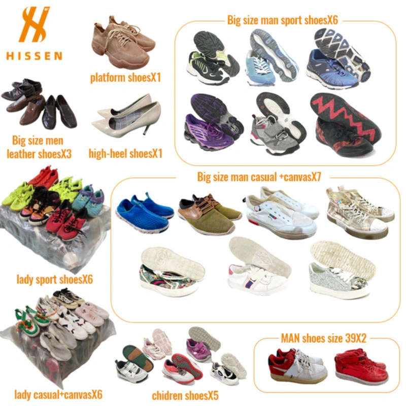 Factory Cheap Price Sandals Second Hand High Heels for Sale Well Worn Womens Flats