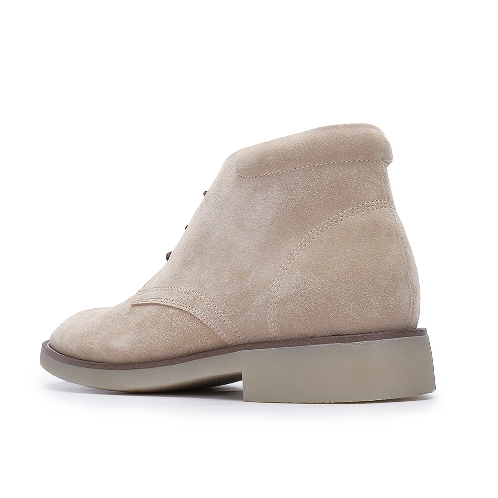 Sand Cow Suede Lace-up Leather Man Boots Shoes