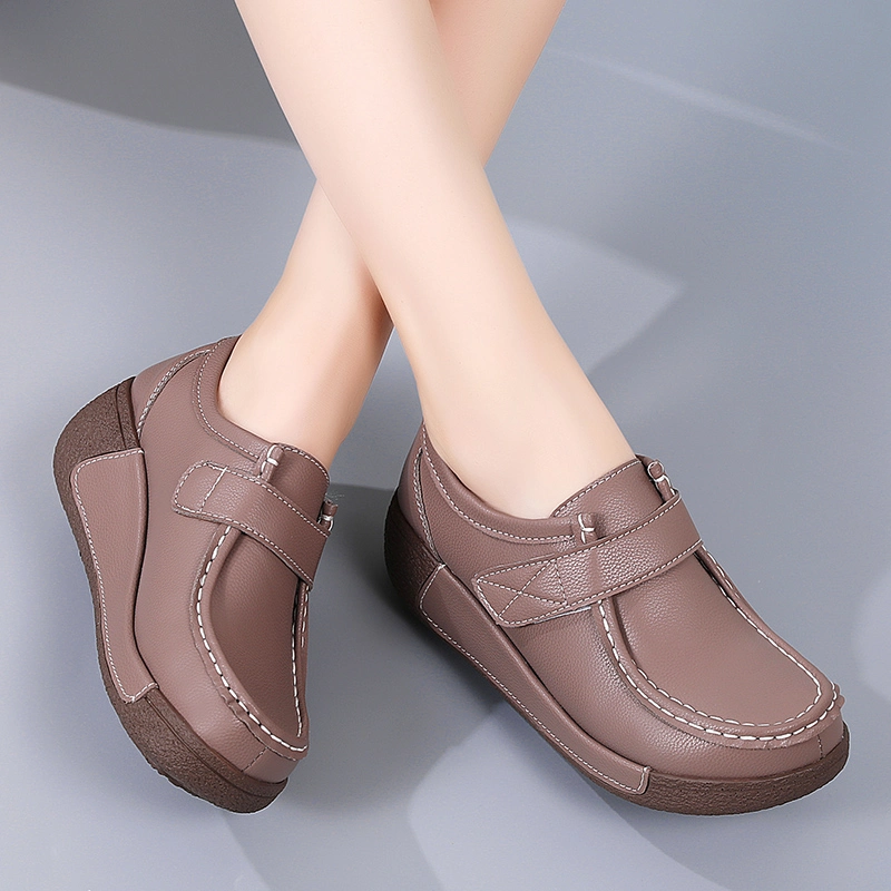 Factory Wholesale Magic Tape Youth Lady Shoes Platform Trendy Fashion Ladies Casual Shoes Leisure Loafer Shoes Female Women-S-Shoes Comfort Women Shoes