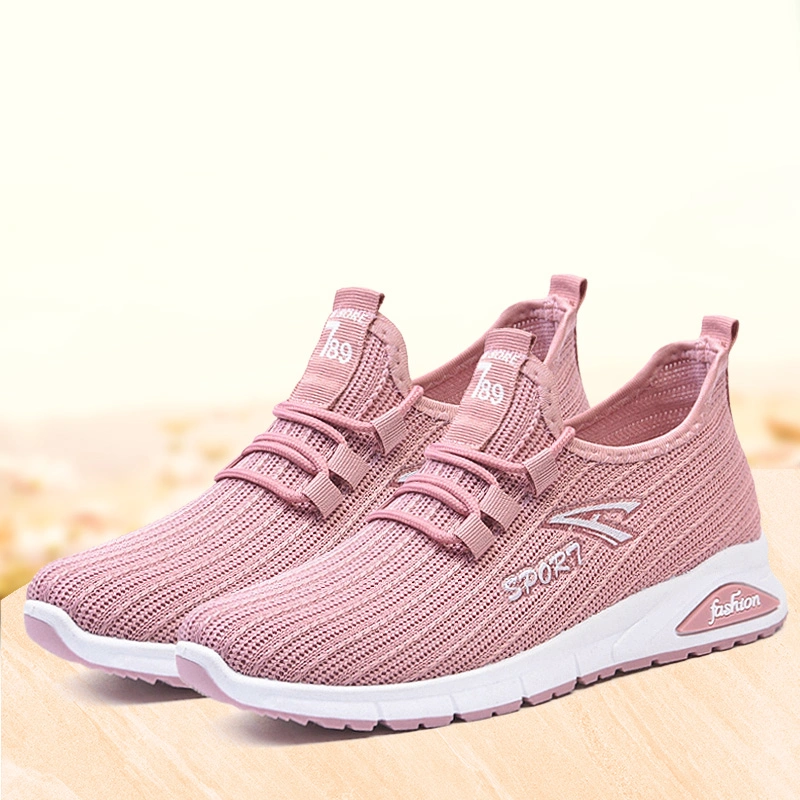 New Spring and Summer Strappy Casual Shoes Running Shoes Breathable Fly Woven Fabric Light Sole Fashion Sports Shoes Replica Sneakers