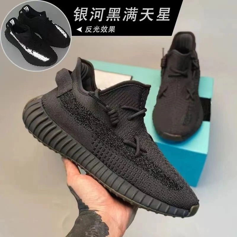 Wholesale Original Sneakers Black Reflective Womens Casual 350 Tennis Men Shoes 350 V2 Retro Basketball Walking Style Designer Shoe