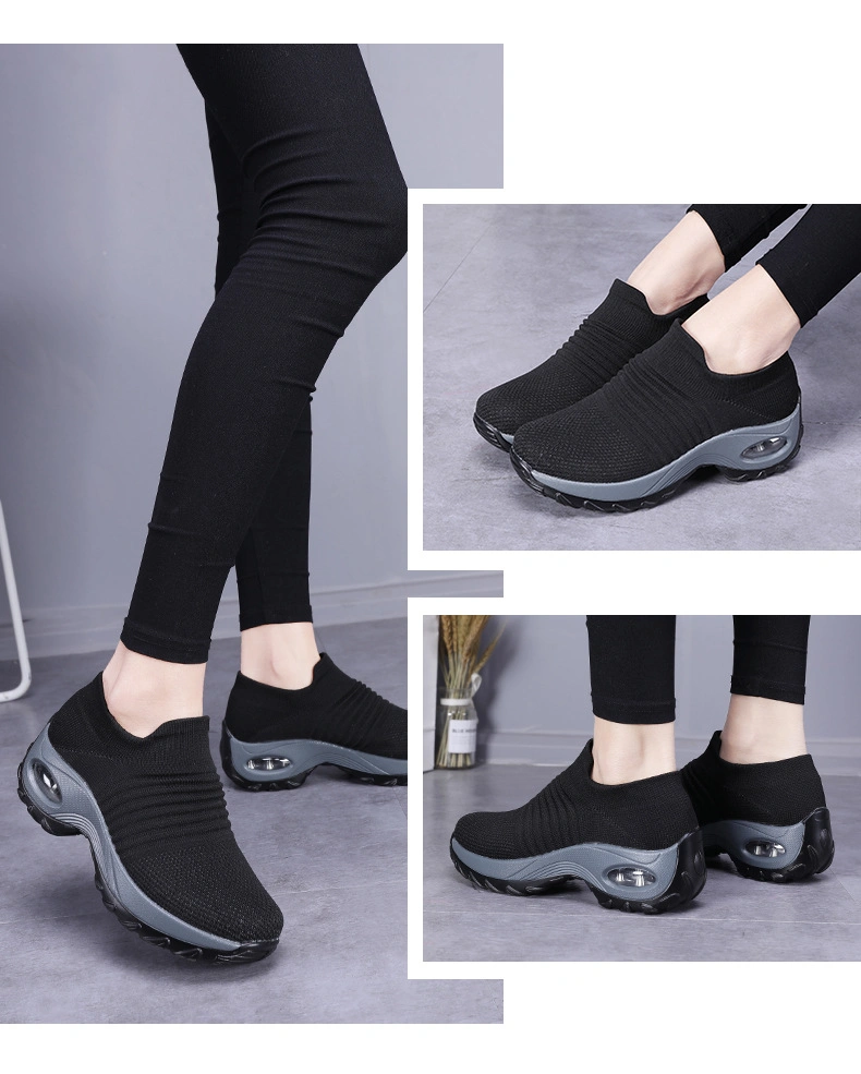 Women&prime;s Walking Sock Sneakers Dance Shoes Platform Loafers Casual Shoes