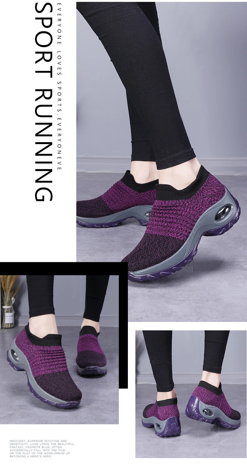 Women&prime;s Walking Sock Sneakers Dance Shoes Platform Loafers Casual Shoes