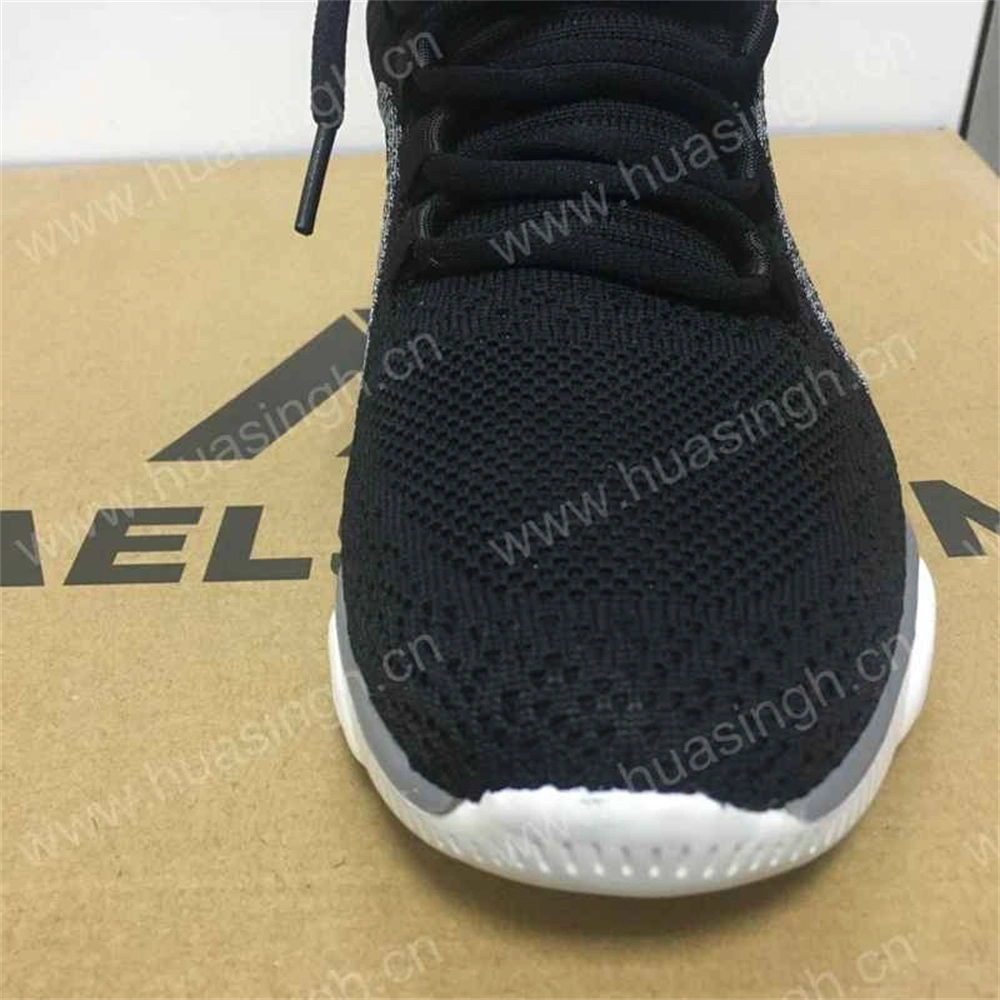 Lxg, Durable Anti-Shock Rubber Outsole Black Jogging Shoe Good Quality Breathable Cotton Upper Sport Shoe for Sale HSS438