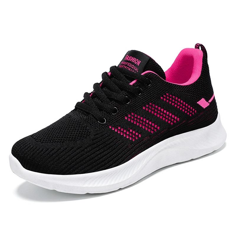 New Soft-Soled Breathable Fly-Woven Mesh Casual Sports Shoes for Women