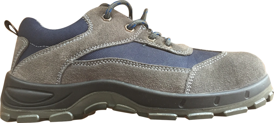 Suede Leather Safety Shoe with Sport Mesh Design