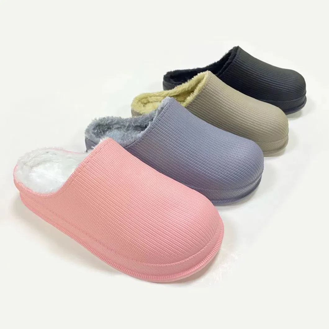 Custom Logo Male Unisex Colorful Waterproof Slippers Footwear Fur Sandal Women House Shoes Fur Mules