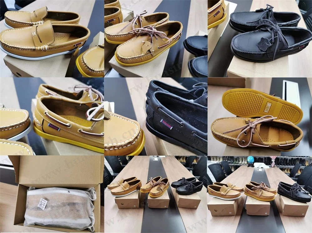 Gww, Factory Price Hand-Sewn Comfortable Leather Lazy Shoe Fashion Head-up Style Light Wearable Boat Shoe Hsw073