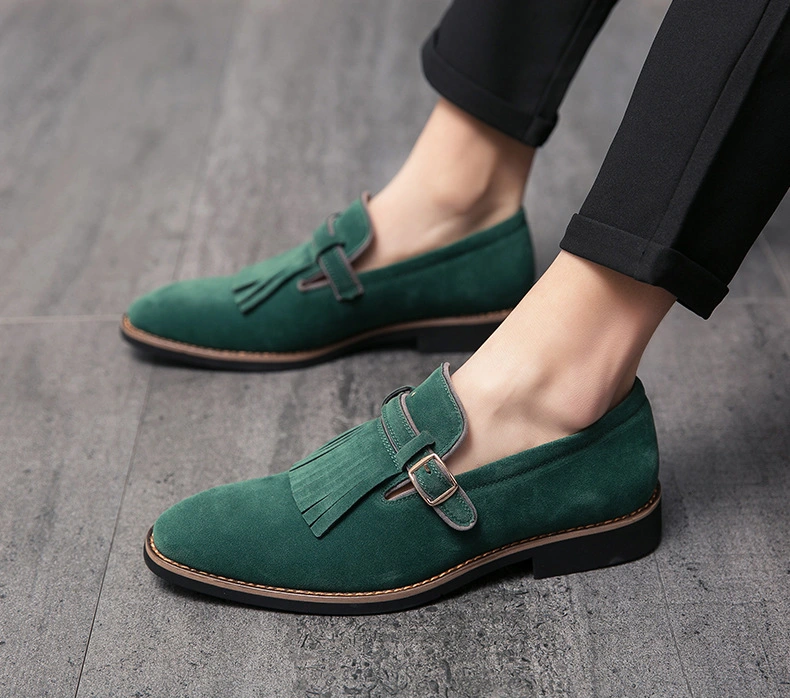 Fashion Luxury Men Shoes Casual Comfort Dress Shoe Male Minimalism Suede Leather Tassels British Brogues