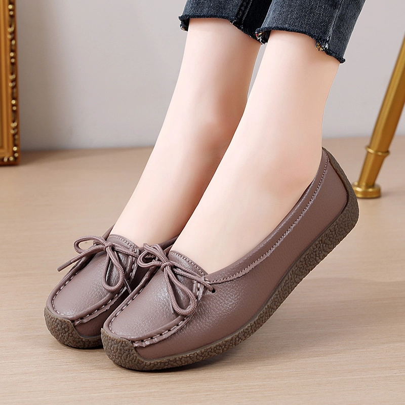 Booming Selling Lace up Luxury Shoes Women Casual Shoe Flats Loafers Ladies Woman Loafer Female Footwear