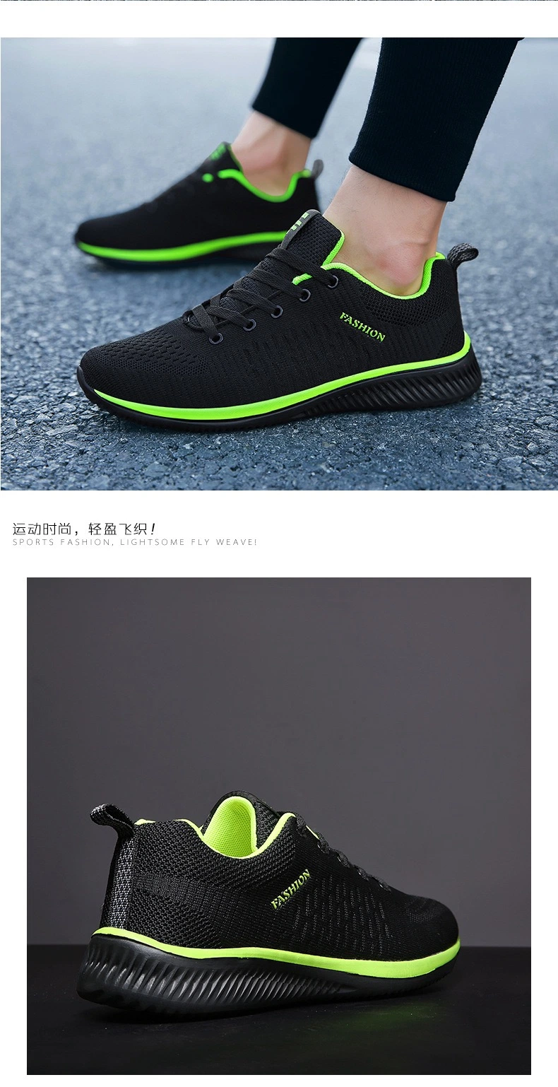 Breathable Flyknit Athletic Sports Shoes for Men Fashion Walking Flat Shoes Cheap Price Comfort Stock Running Shoes Youth Shoes Sporting Shoes Casual Shoes