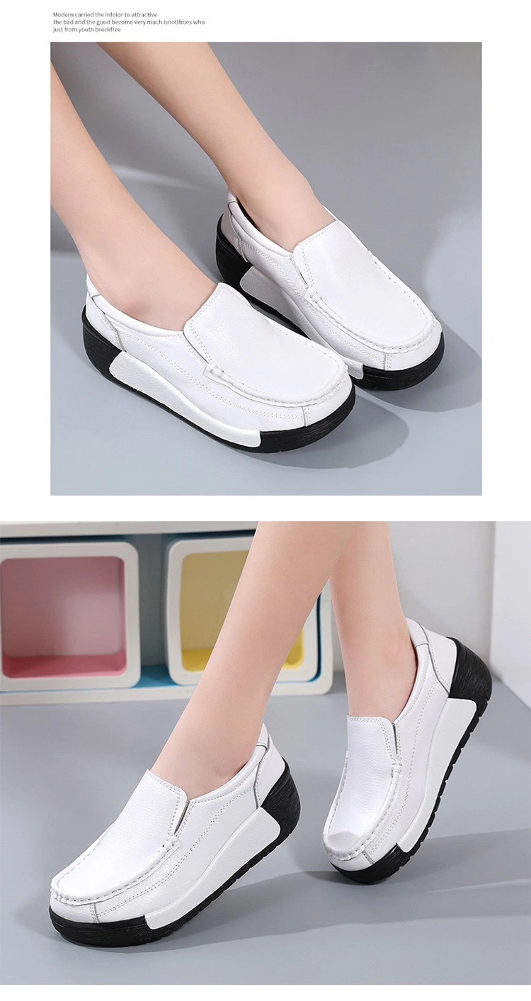 2024 Wedge Platform Womens Fashion Shoes Slip on Loafer