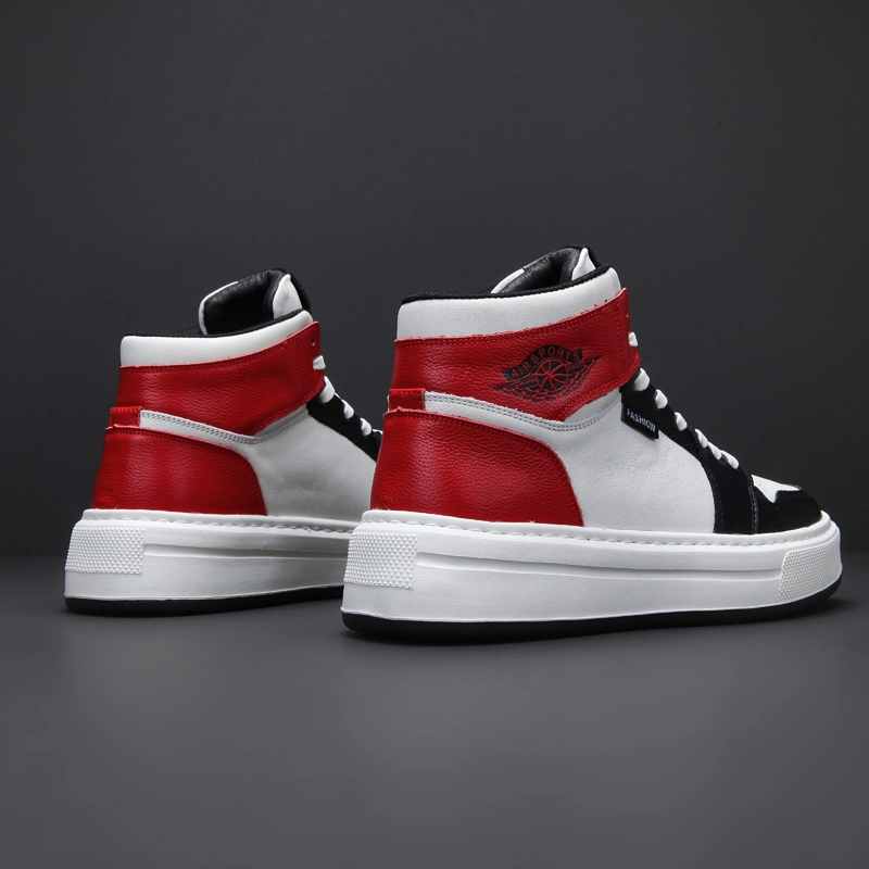 Custom Full Grain Leather Sneakers Shoes - Stylish and Comfortable Athletic Sports Shoes