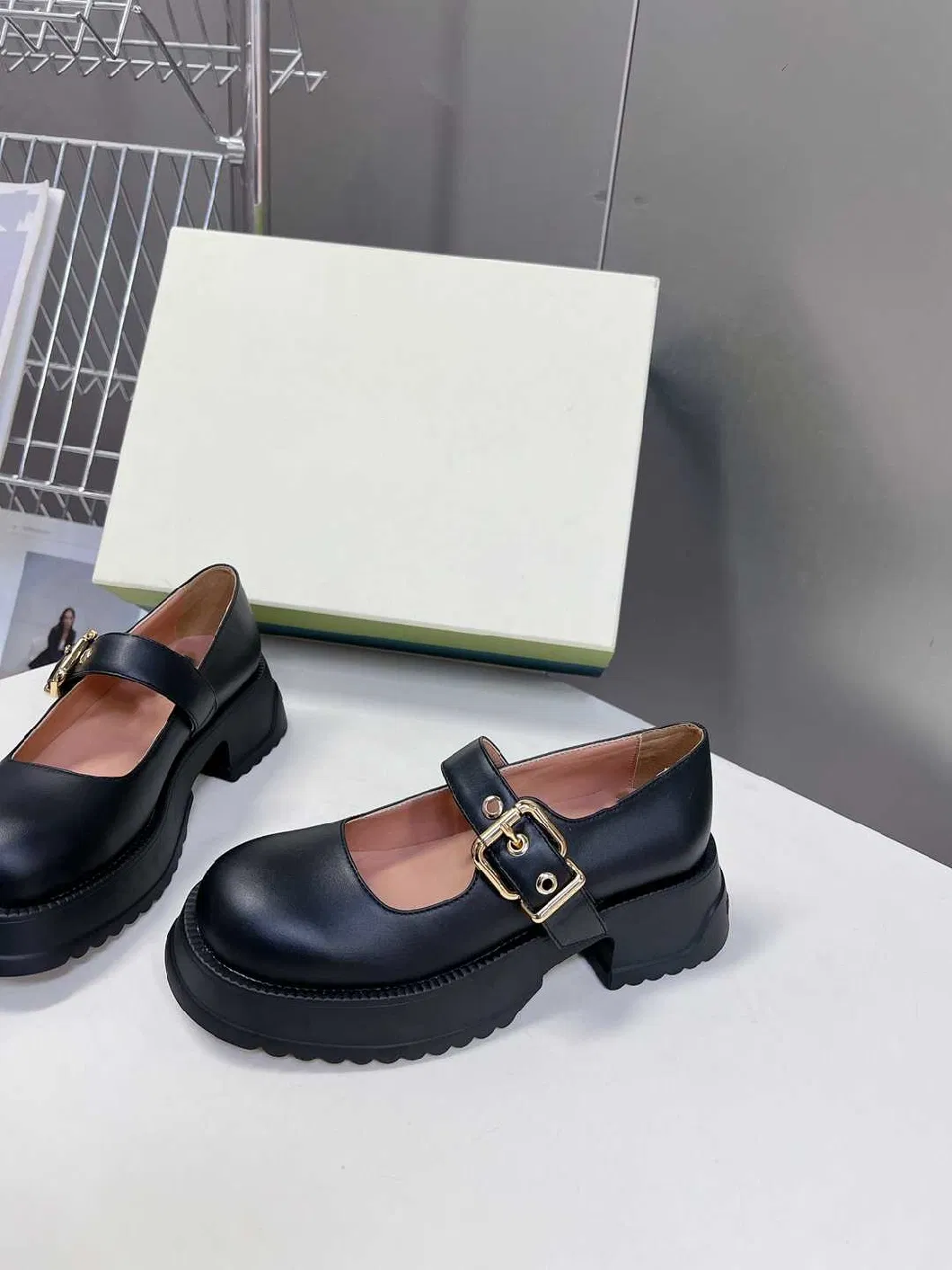 Big-Head Platform Mary Jane Loafers