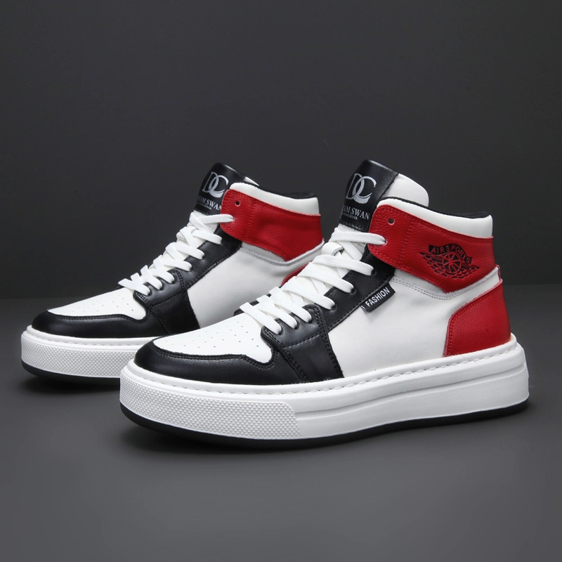 Custom Full Grain Leather Sneakers Shoes - Stylish and Comfortable Athletic Sports Shoes