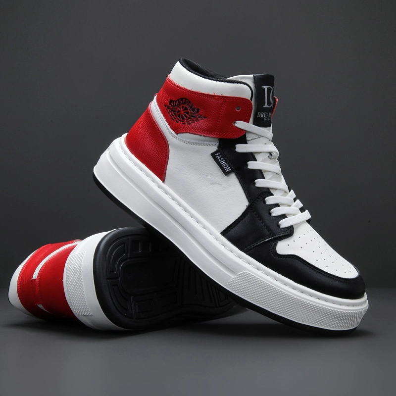 Custom Full Grain Leather Sneakers Shoes - Stylish and Comfortable Athletic Sports Shoes