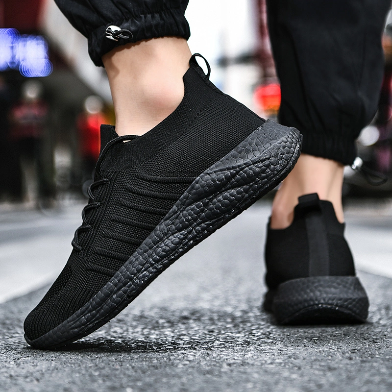 Wholesale Breathable Woven Walking Style Shoes Big Size Running Sport Shoes