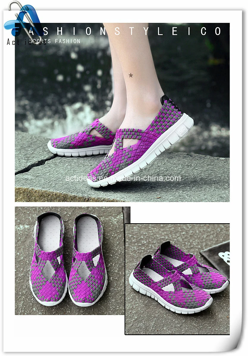 Women Flats Shoes Female Casual Woven Shoes