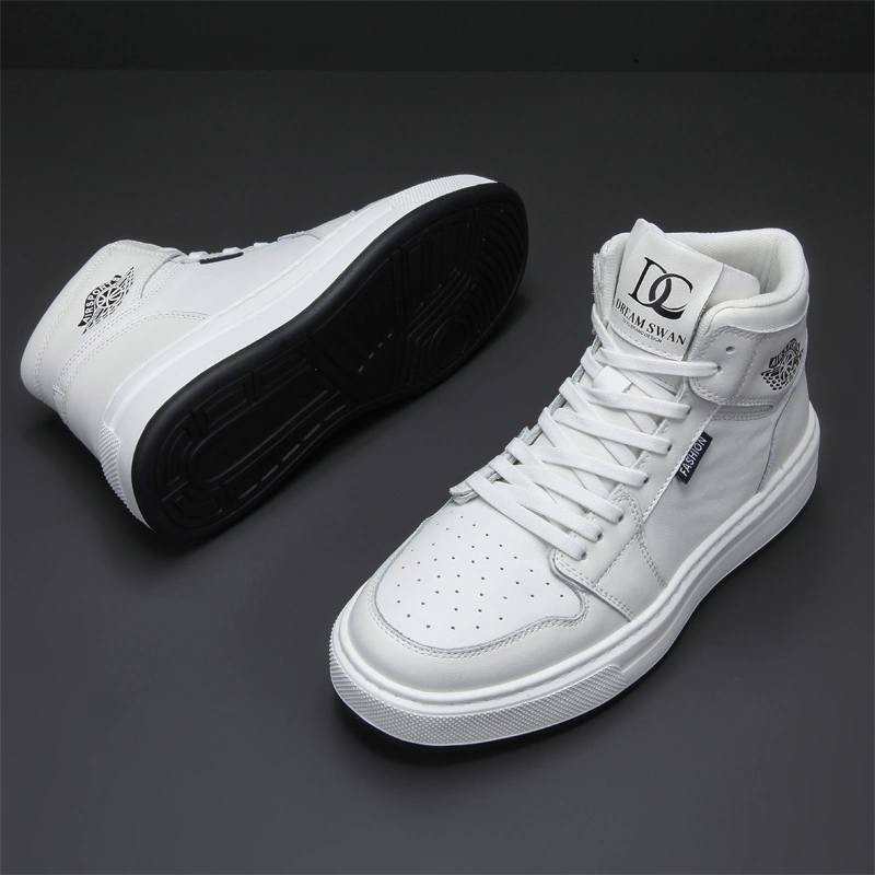 Custom Full Grain Leather Sneakers Shoes - Stylish and Comfortable Athletic Sports Shoes