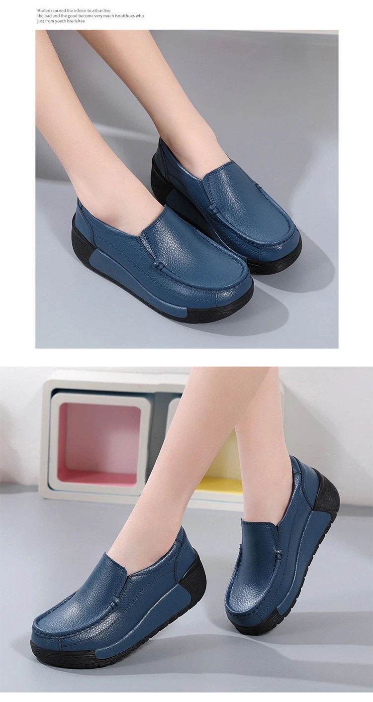 2024 Wedge Platform Womens Fashion Shoes Slip on Loafer