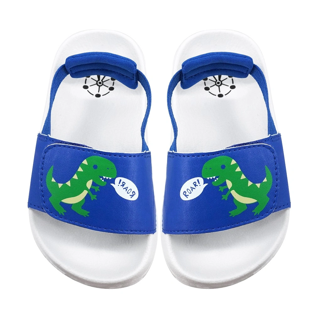 Cartoon Dinosaur Open Toe Non-Slip Beach Shoes Baby Kids Flats Footwear Boy Sandals