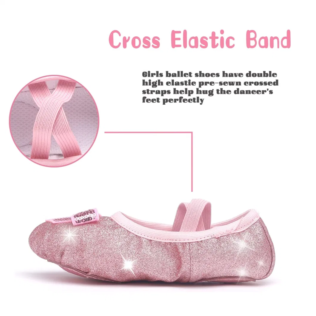 Girls Dance Ballet Shoes Slipper for Dance Gymnastic Practice