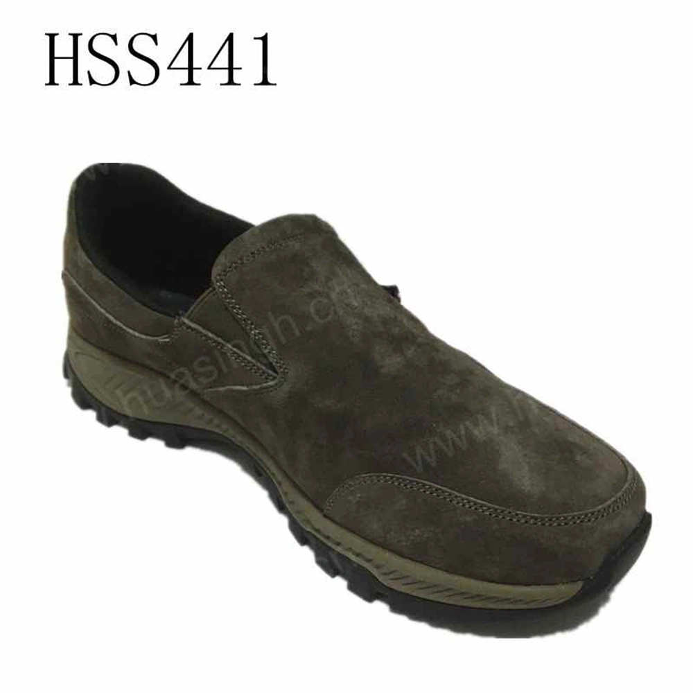 Zh, Shockproof EVA+Rubber Sole Outdoor Hiking Shoes Natural Suede Leather Classic Brown Sprot Shoes HSS441