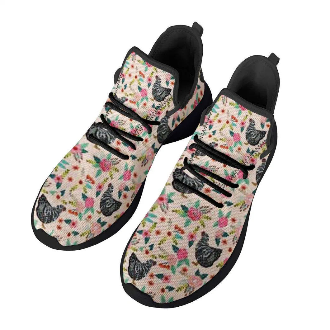 2024 Customized Ladies Sports Shoes Floral Print Fashion Designer Sneakers Men Women Shoes Wholesale