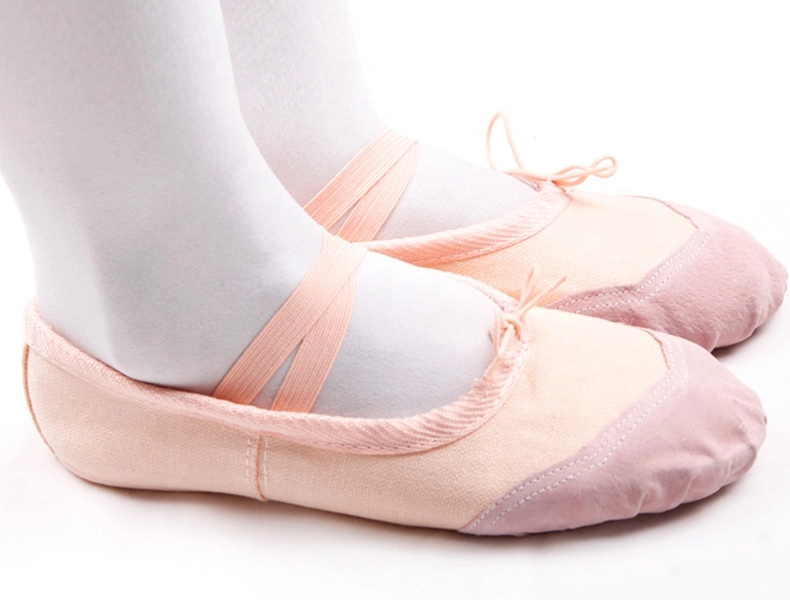 Children Ballet Slippers Soft Sole Professional Canvas Dance Training Shoes for Ballet