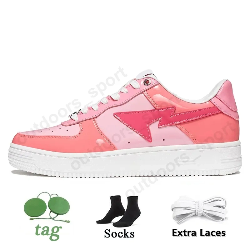 Shoes Womens Mens Shoe Patent Leather Black Color Camo Combo Pink Camos Blue Grey Orange Green with Socks Sneakers