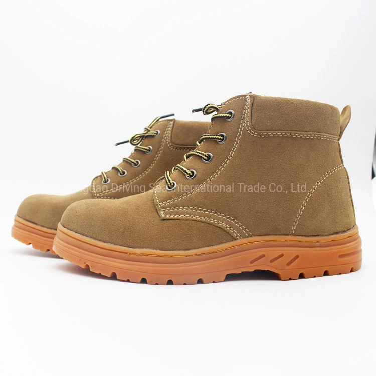 Suede Leather Work Steel Toe Industrial Safety Shoes