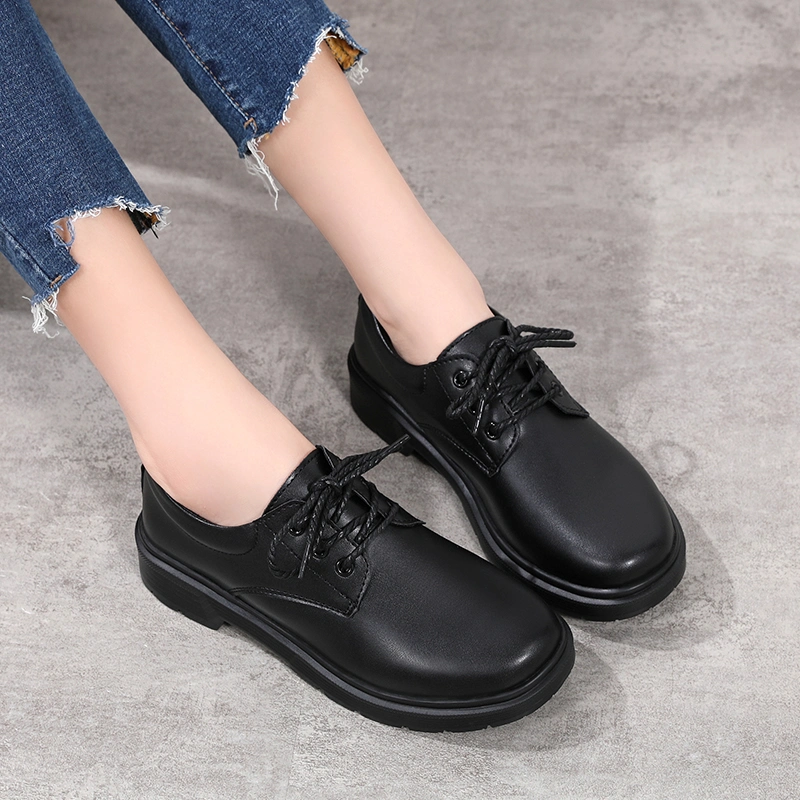 2024 Factory Charming Luxury Fashion Comfort Casual Women Dress Shoes High Quality Lace up Loafers Lady Woman Office Shoe Female Girls Footwear