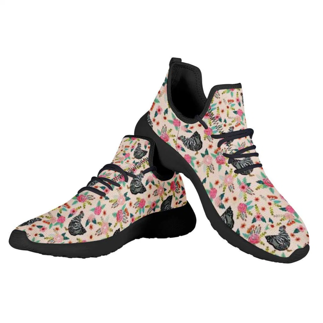 2024 Customized Ladies Sports Shoes Floral Print Fashion Designer Sneakers Men Women Shoes Wholesale