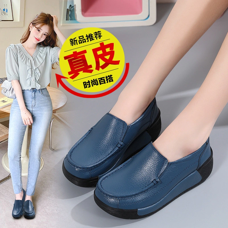 2024 Wedge Platform Womens Fashion Shoes Slip on Loafer