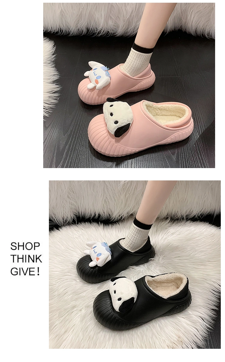 High Quality Winter Shoes Anti-Slip Trend Women Plush Mules Clogs