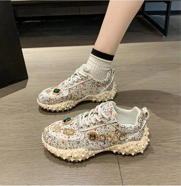 New Design Replica Luxury Ladies Footware Gum Sport Running Shoe Women Stylish Casual Sneaker Shoes