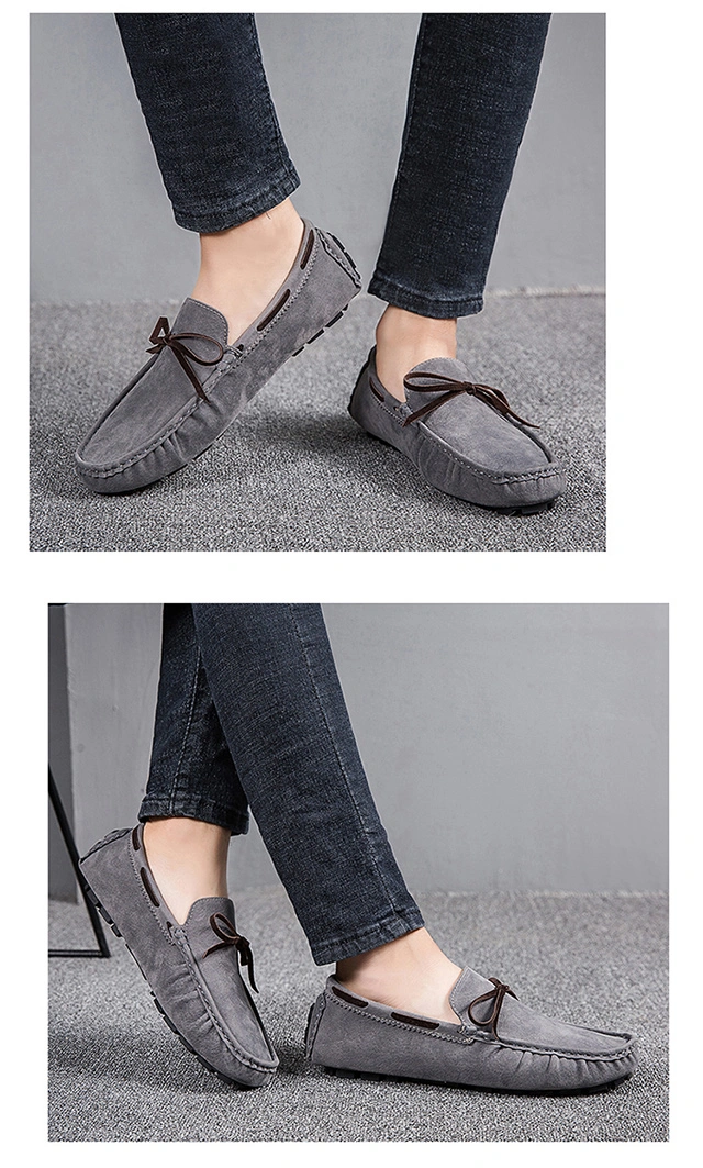 Suede Leather Loafers Shoes Casual Walking Men Driving Moccasins Shoes