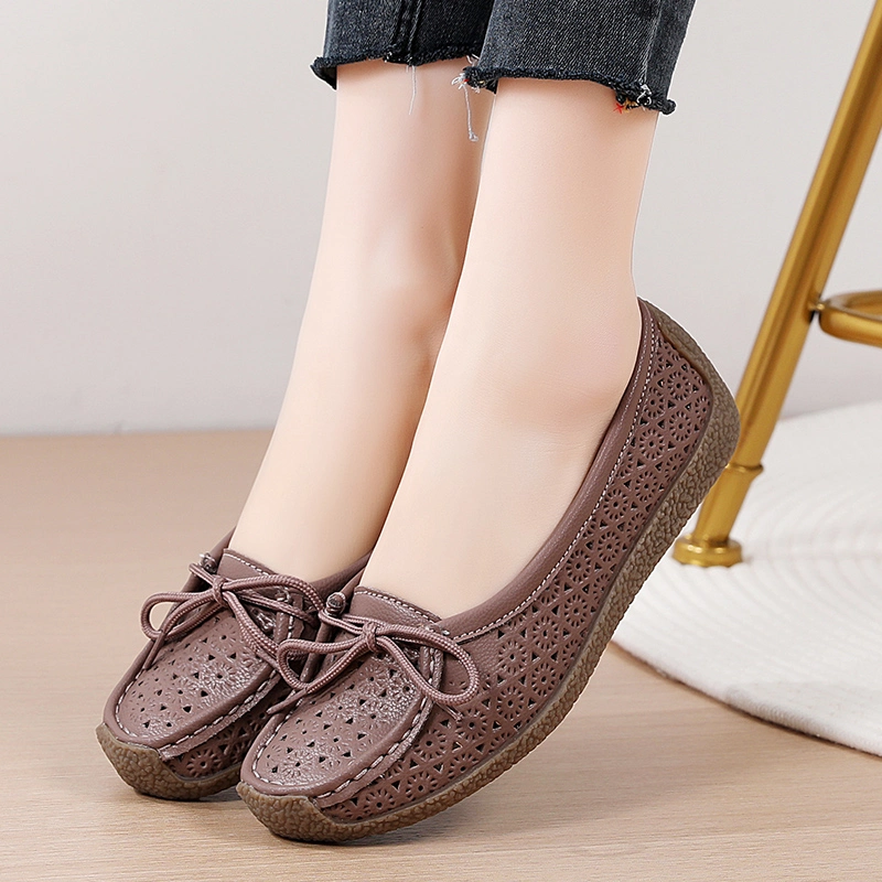 Hollow out Lace-up Women Casual Shoes Loafer Female Footwear Lady Shoe Luxury Loafers