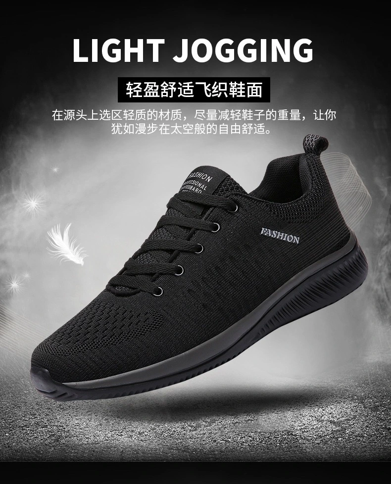 Breathable Flyknit Athletic Sports Shoes for Men Fashion Walking Flat Shoes Cheap Price Comfort Stock Running Shoes Youth Shoes Sporting Shoes Casual Shoes