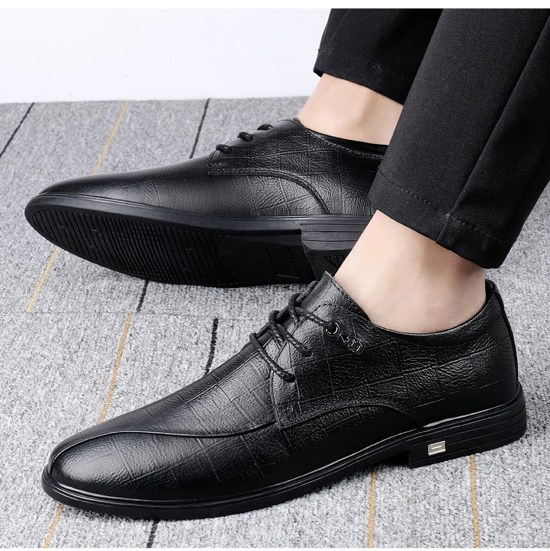 Zonxandoudou Shoes Men&prime;s Spring New Men&prime;s Casual Leather Shoes Feet Soft Bottom Breathable European Station Loafer Business