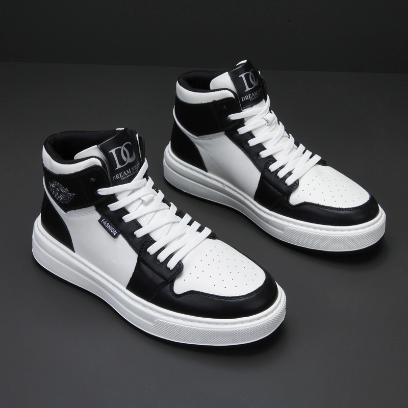 Custom Full Grain Leather Sneakers Shoes - Stylish and Comfortable Athletic Sports Shoes