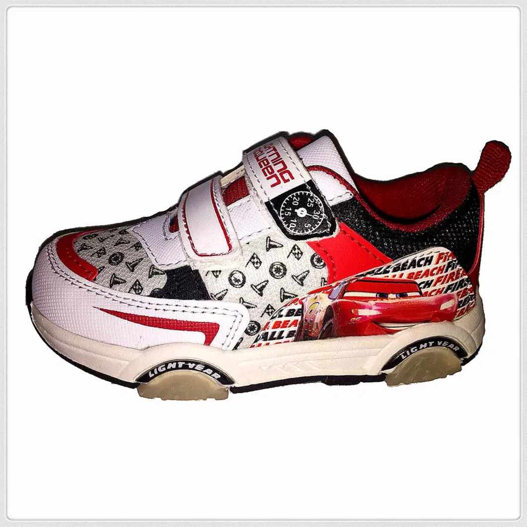 Boy&prime;s Shoes PU Upper with PVC Patch with Lights