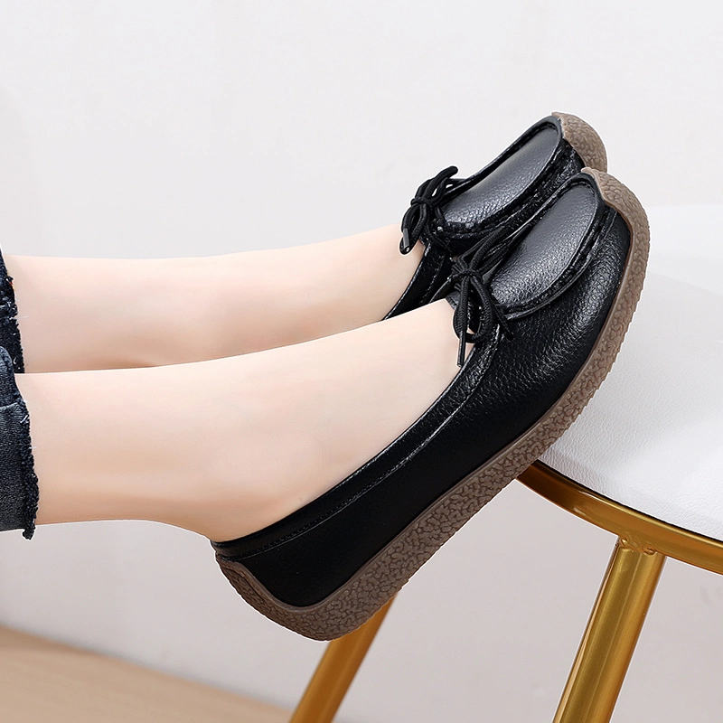 Booming Selling Lace up Luxury Shoes Women Casual Shoe Flats Loafers Ladies Woman Loafer Female Footwear