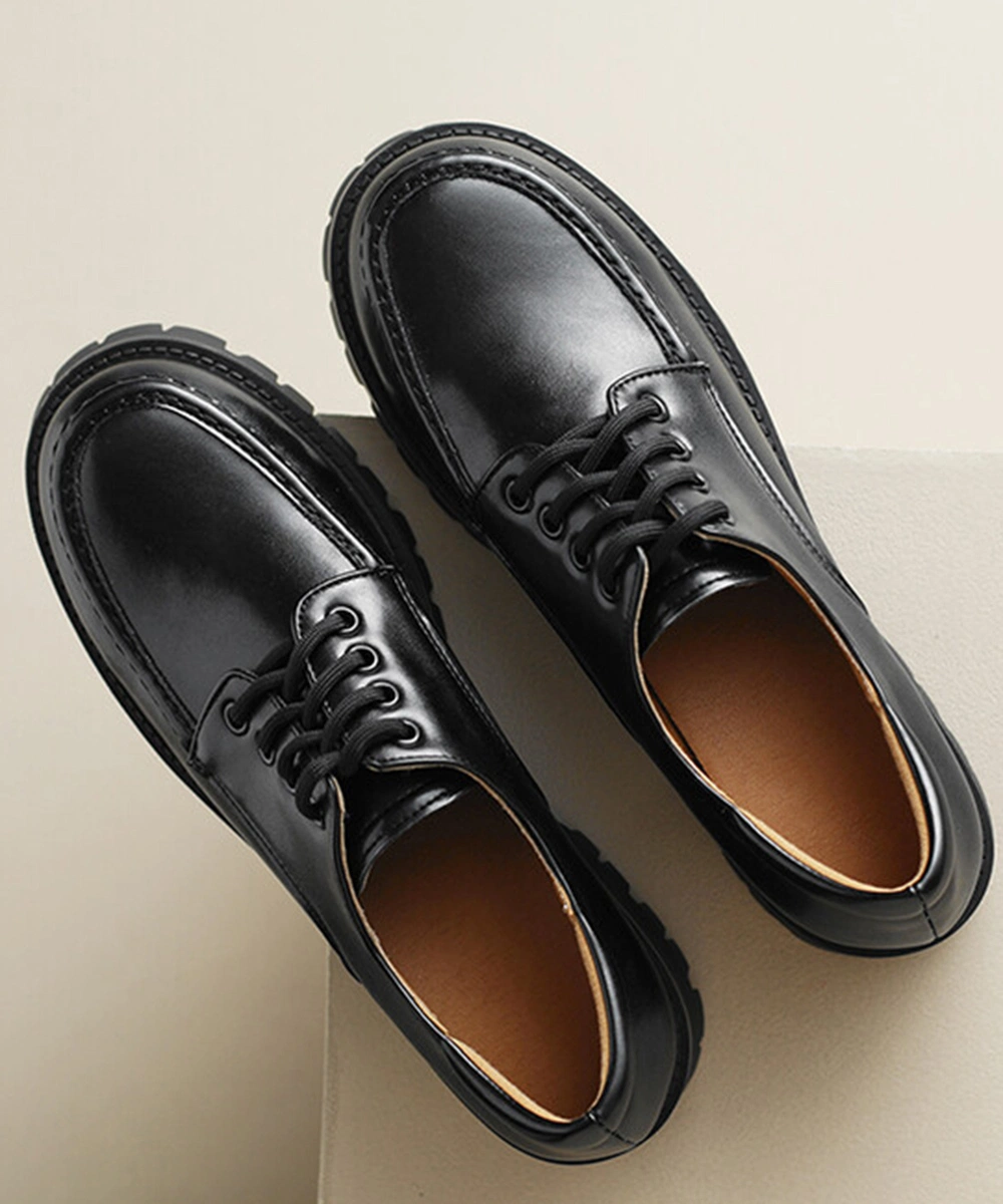 Latest Design Patent Leather Upper Lace up Think Sole Formal Men Dress Shoes