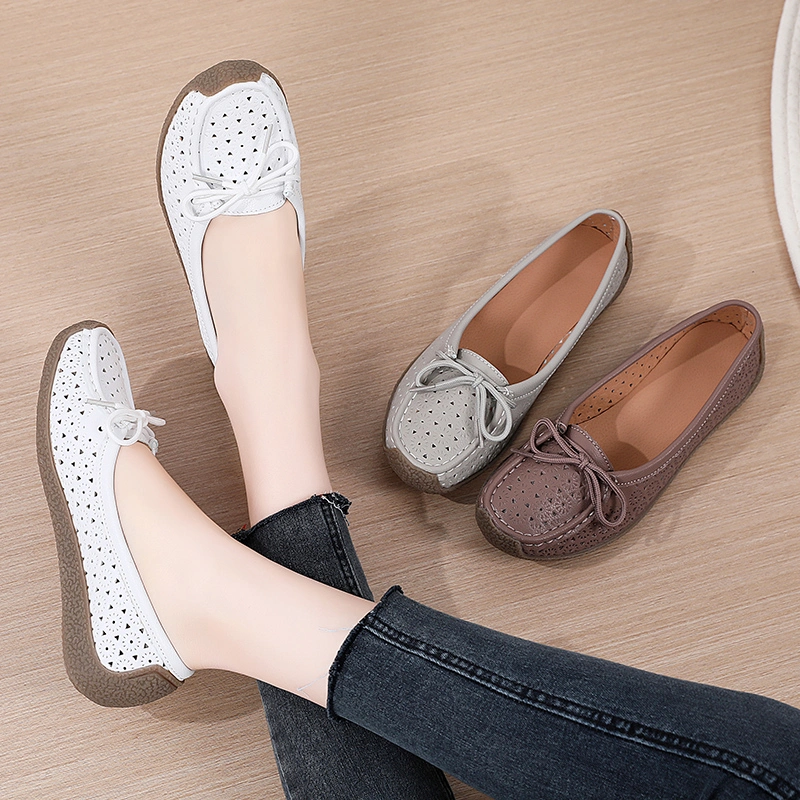 Hollow out Lace-up Women Casual Shoes Loafer Female Footwear Lady Shoe Luxury Loafers