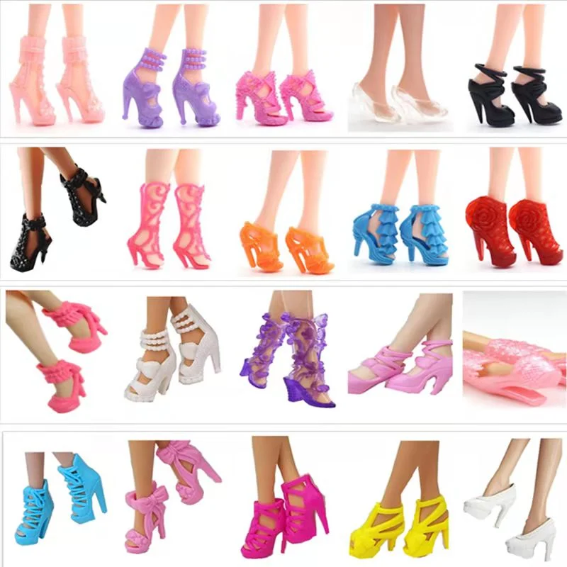 Factory Supply Transparent Ballet Shoes Doll Shoes Toy Shoes