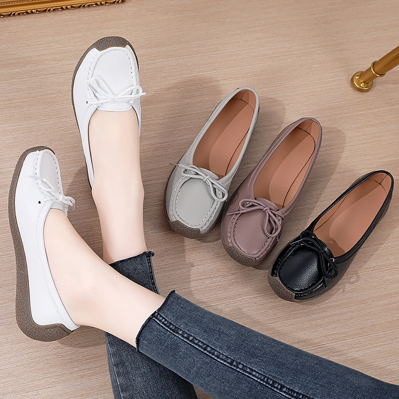 Booming Selling Lace up Luxury Shoes Women Casual Shoe Flats Loafers Ladies Woman Loafer Female Footwear