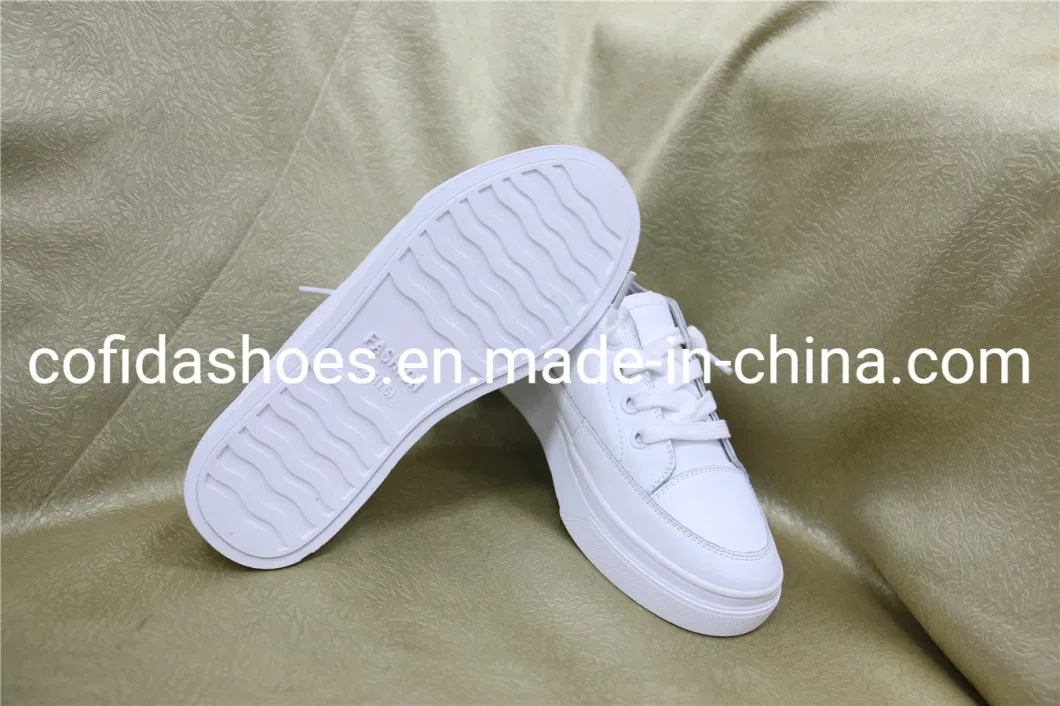 Special Offer White Leather Sneakers Discount Walking Travel Lady Shoe